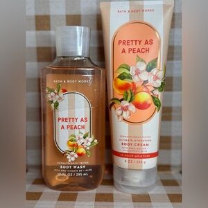 NEW B&BW 🍑 Pretty As A Peach , full size body wash and body cream set